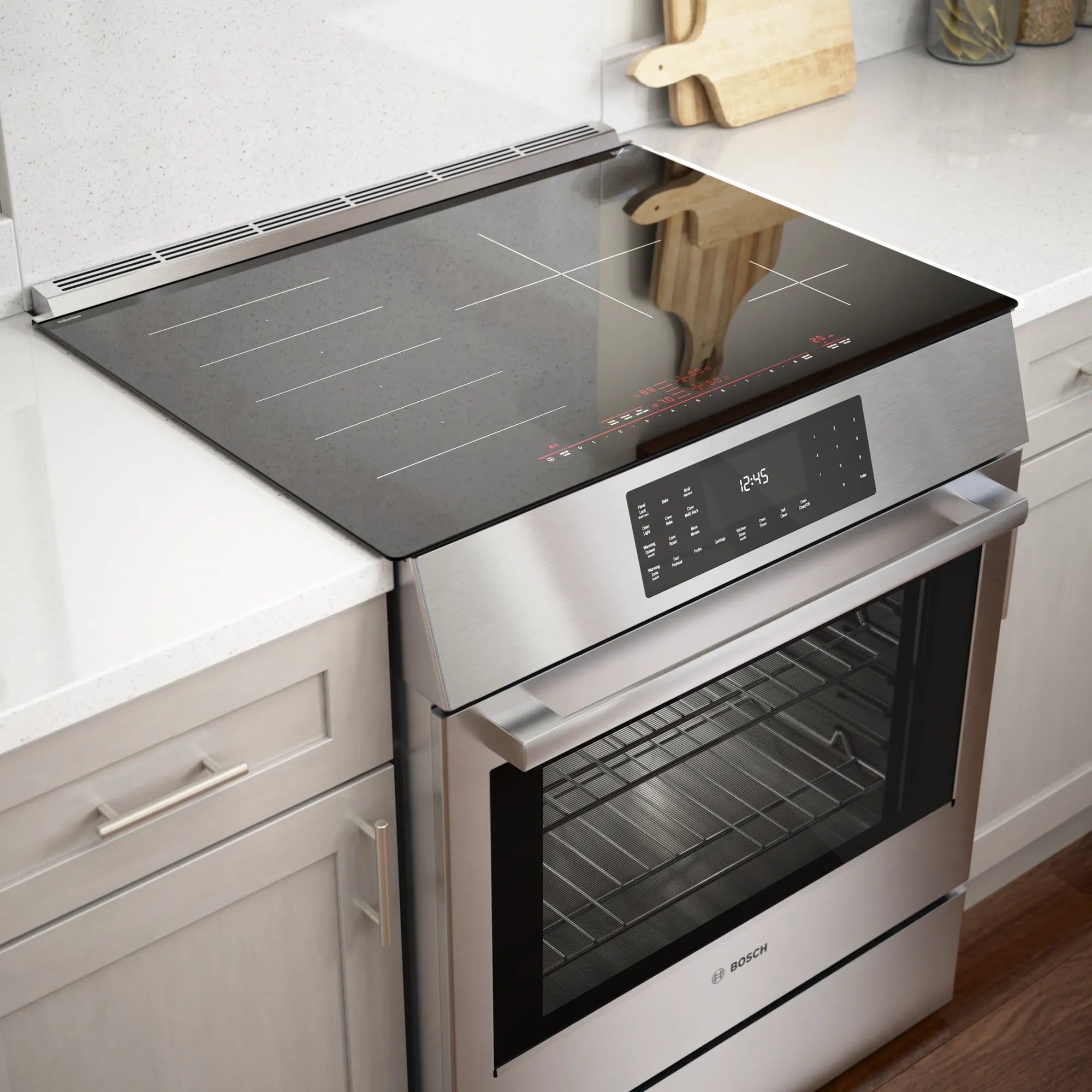 Bosch - 4.6 cu. ft  Induction Range in Stainless - HIIP057C