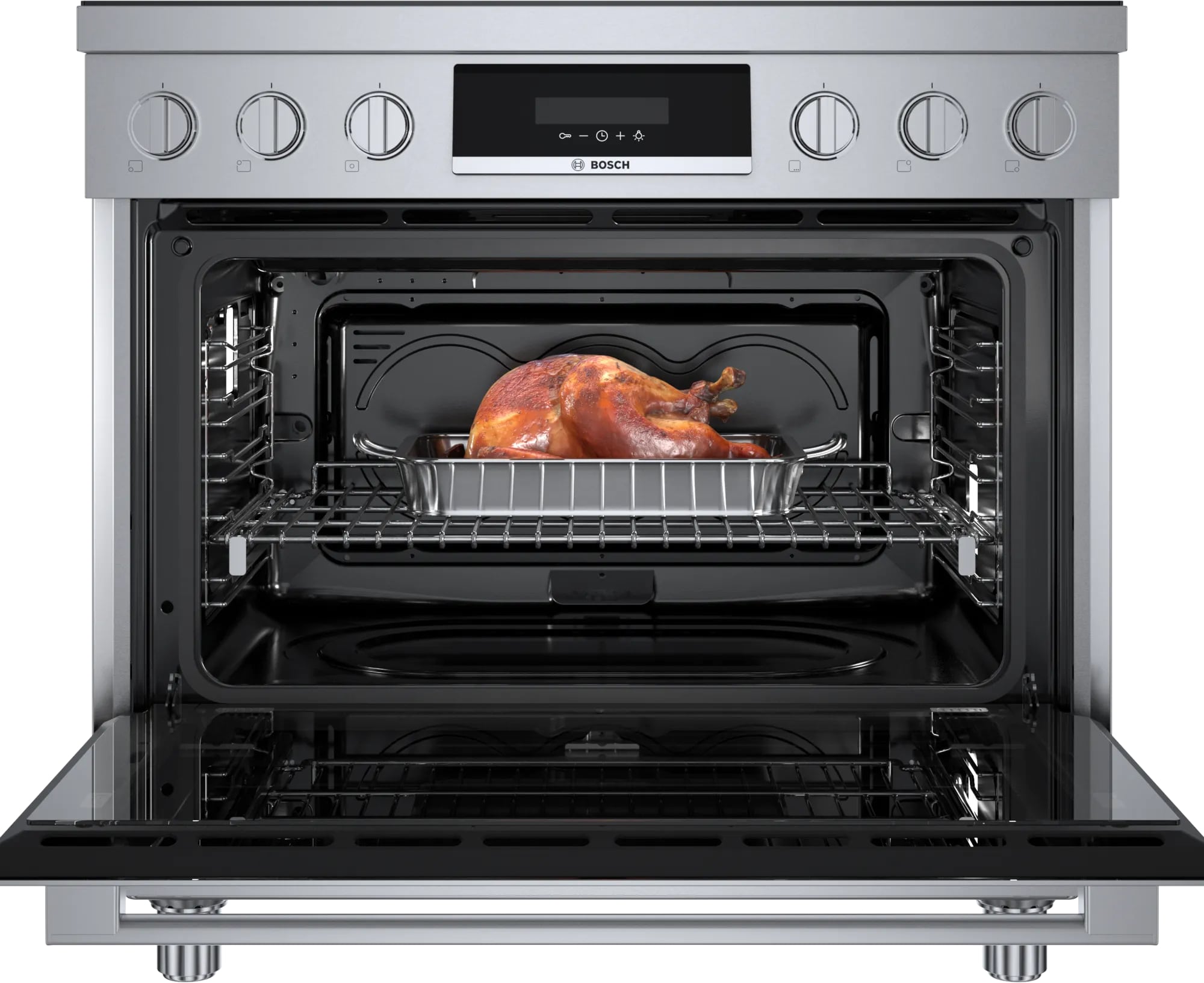 Bosch - 3.7 cu. ft  Induction Range in Stainless - HIS8655C