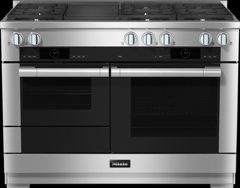 Miele - 3.2 cu. ft  Gas Range in Stainless - HR 1955-3 G DF GR