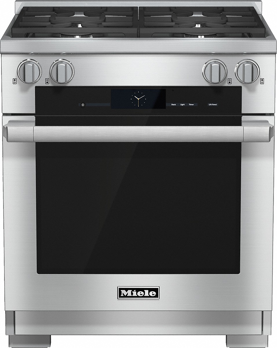 Miele - 4.6 cu. ft  Dual Fuel Range in Stainless - HR 1924-2 G