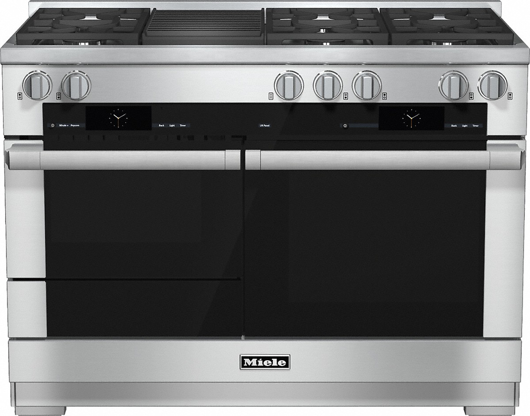 Miele - 4.7 cu. ft  Dual Fuel Range in Stainless - HR 1955-2 G