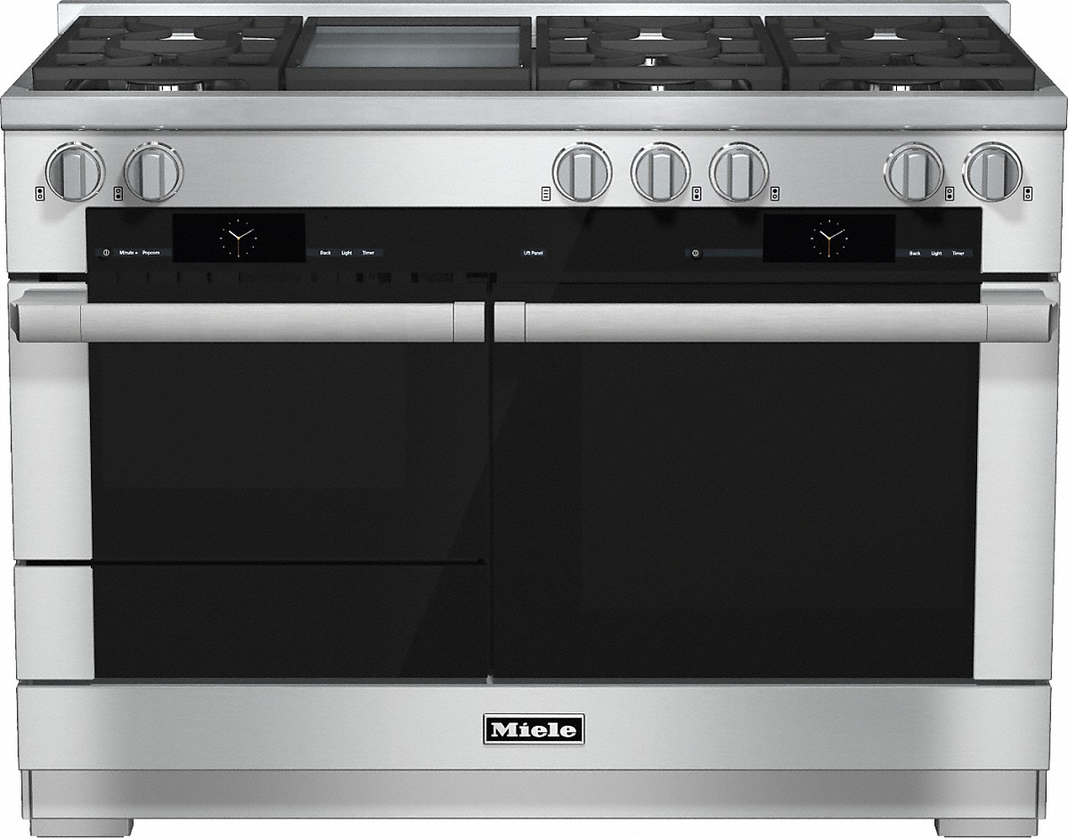 Miele - 4.7 cu. ft  Dual Fuel Range in Stainless - HR 1956-2 LP