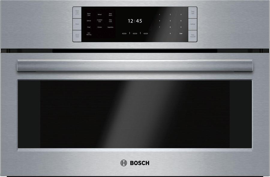 Bosch - 1.4 cu. ft Steam Wall Oven in Stainless Steel - HSLP451UC