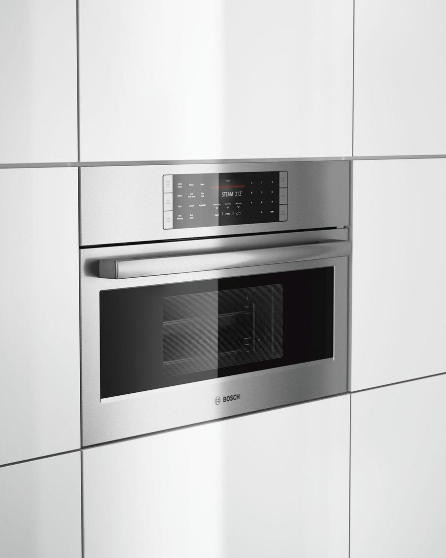 Bosch - 1.4 cu. ft Steam Wall Oven in Stainless Steel - HSLP451UC