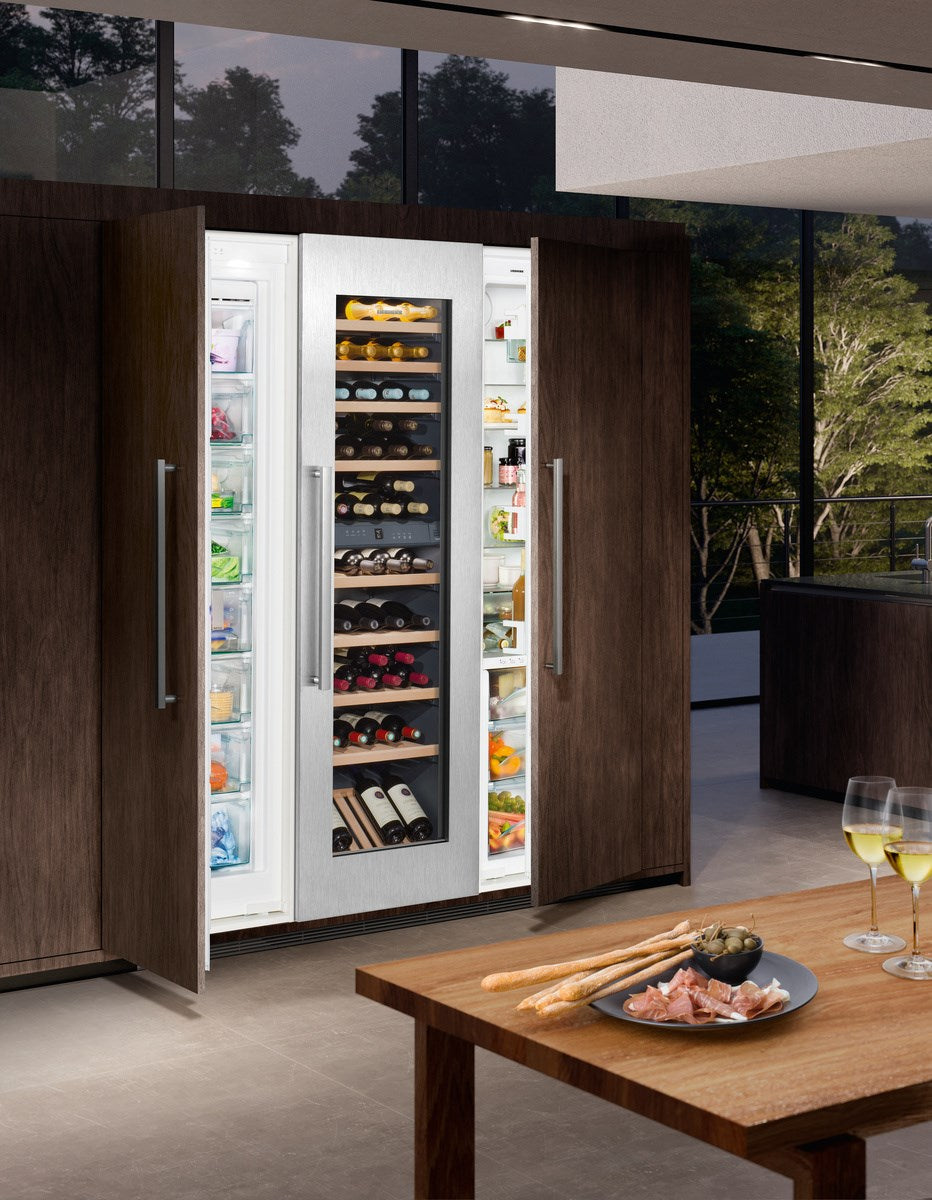 Liebherr - 21.9375 Inch 9 cu. ft Built In / Integrated Wine Fridge Refrigerator in Panel Ready - HW8000