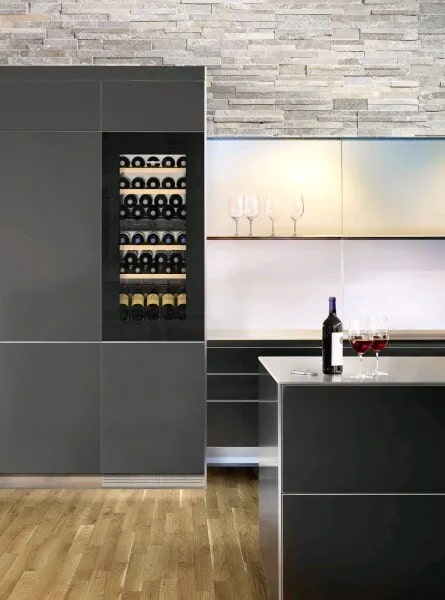 Liebherr - 21.9375 Inch 6 cu. ft Wine Fridge Refrigerator in Black - HWGB5100
