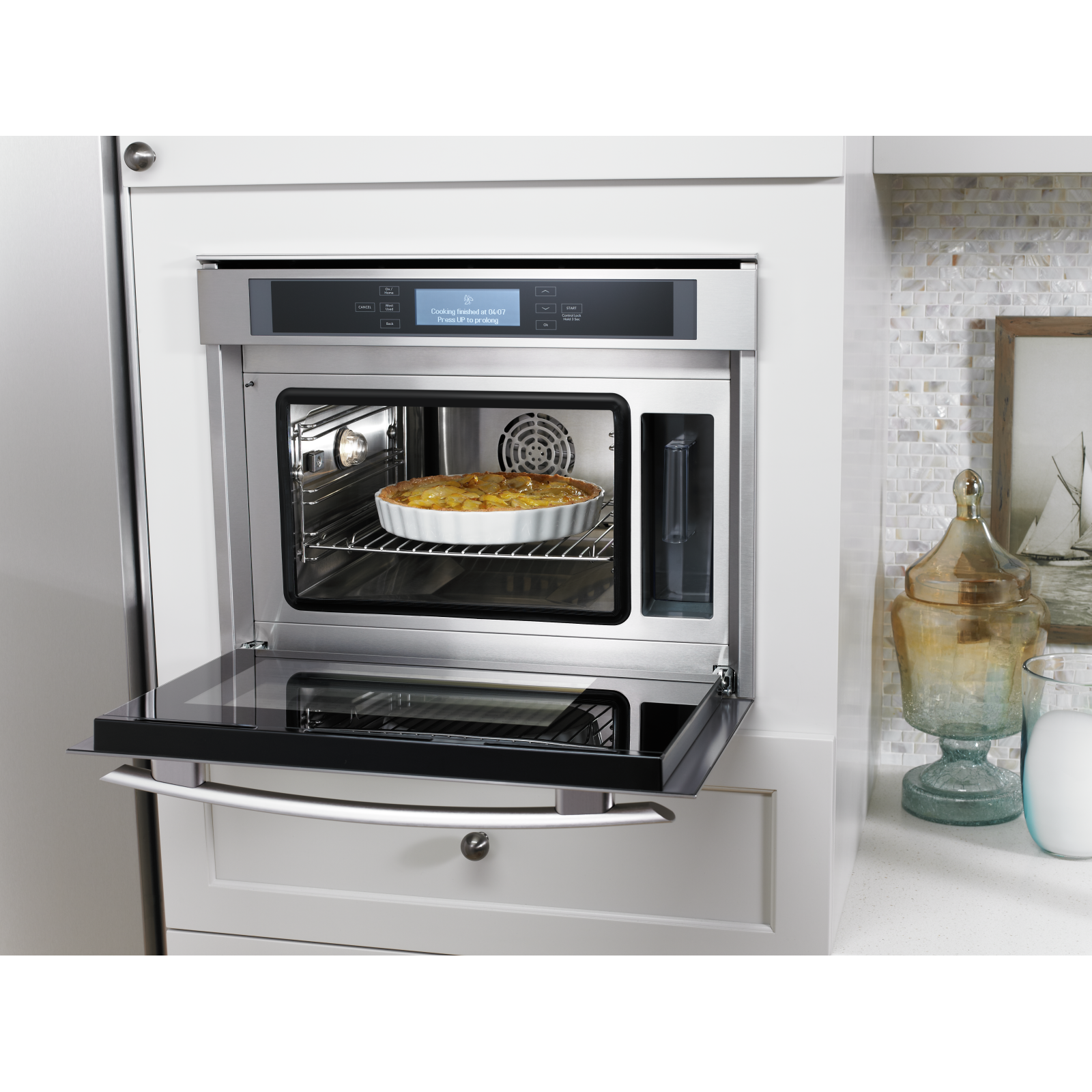 JennAir - 1.3 cu. ft Steam Wall Oven in Stainless - JBS7524BS