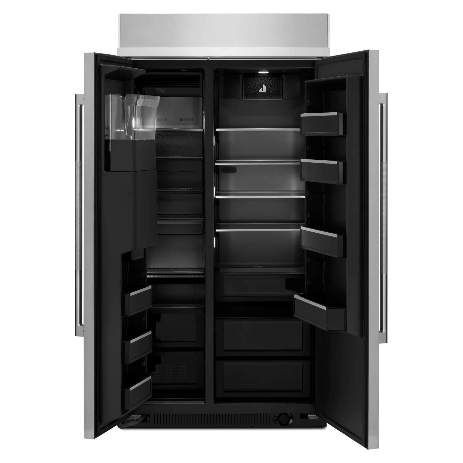 JennAir - 41.25 Inch 25.5 cu. ft Built In / Integrated Side by Side Refrigerator in Stainless - JBSS42E22L