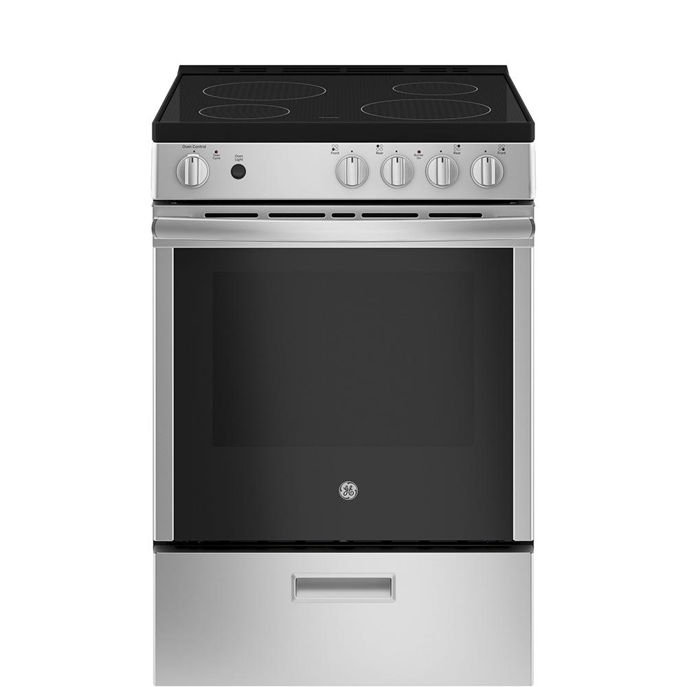 GE - 2.9 cu. ft  Electric Range in Stainless - JCAS640RMSS