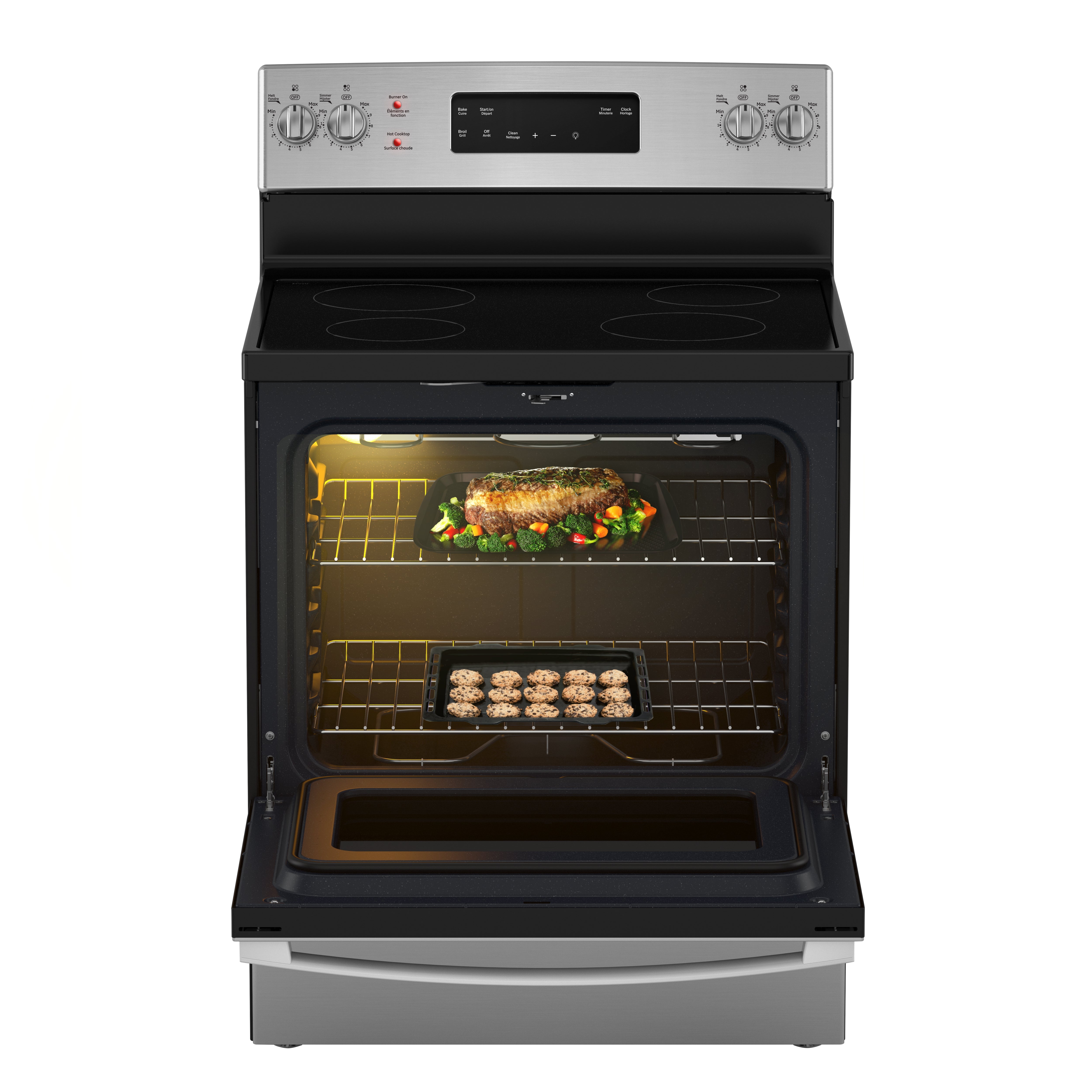 GE - 5 cu. ft  Electric Range in Stainless - JCB630SVSS