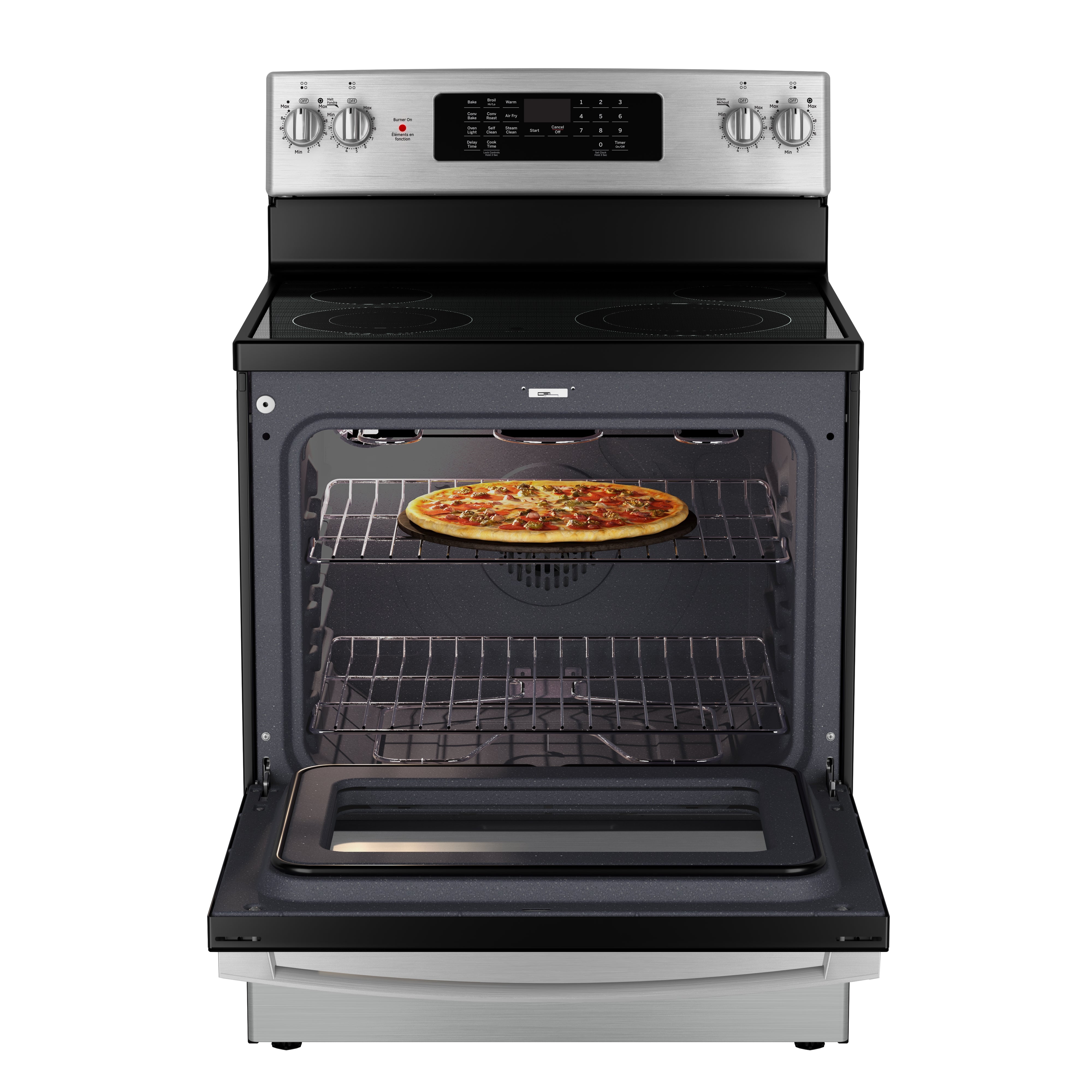 GE - 5 cu. ft  Electric Range in Stainless - JCB830STSS
