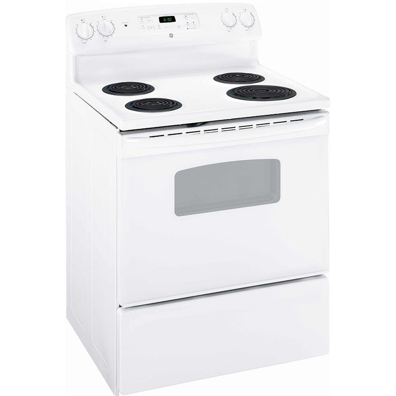 GE - 5 cu. ft  Electric Range in White - JCBS250DMWW
