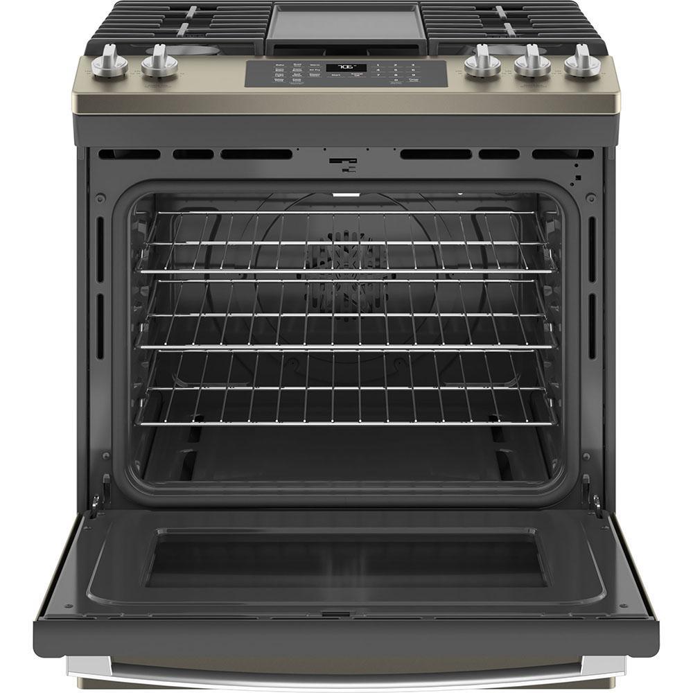 GE - 5.6 cu. ft  Gas Range in Grey - JCGS760EPES