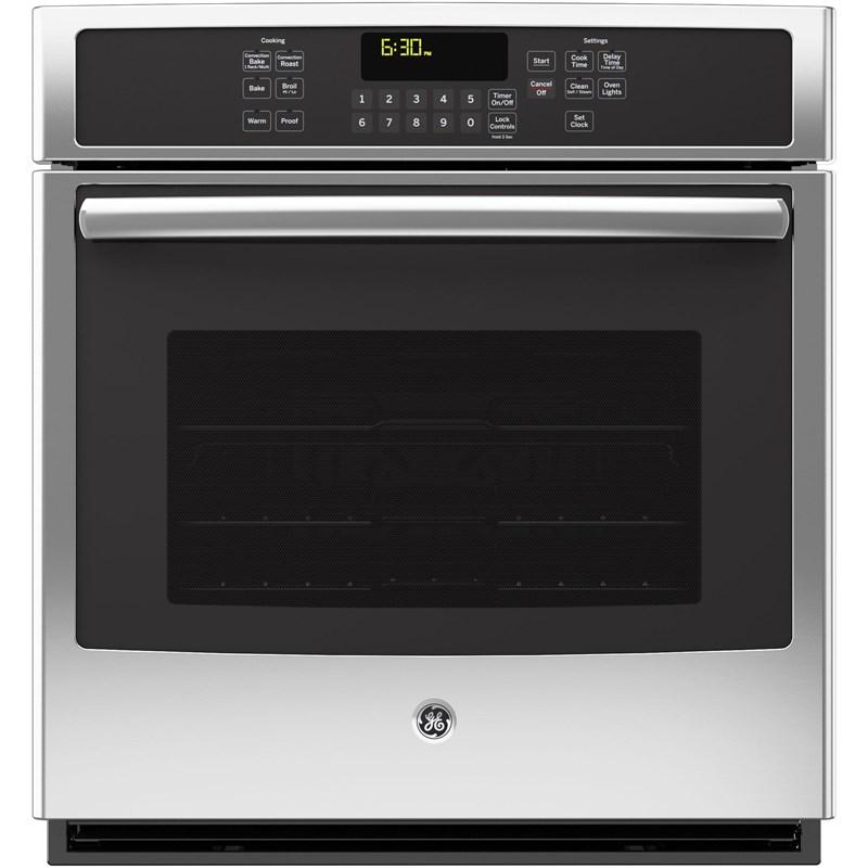 GE - 4.3 cu. ft Single Wall Oven in Stainless - JCK5000SFSS