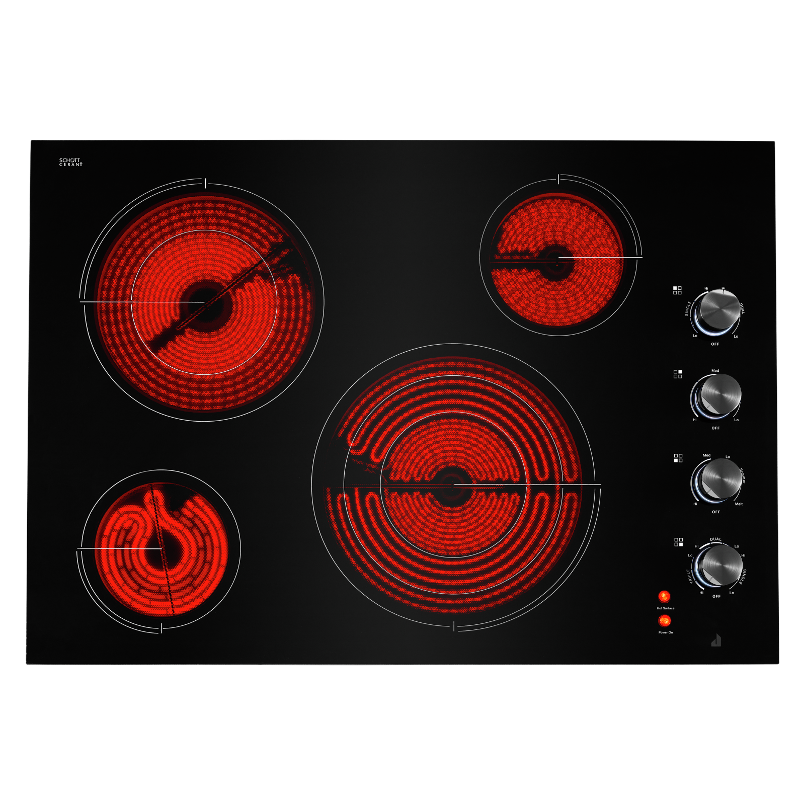 JennAir - 30.8125 inch wide Electric Cooktop in Black - JEC3430HB
