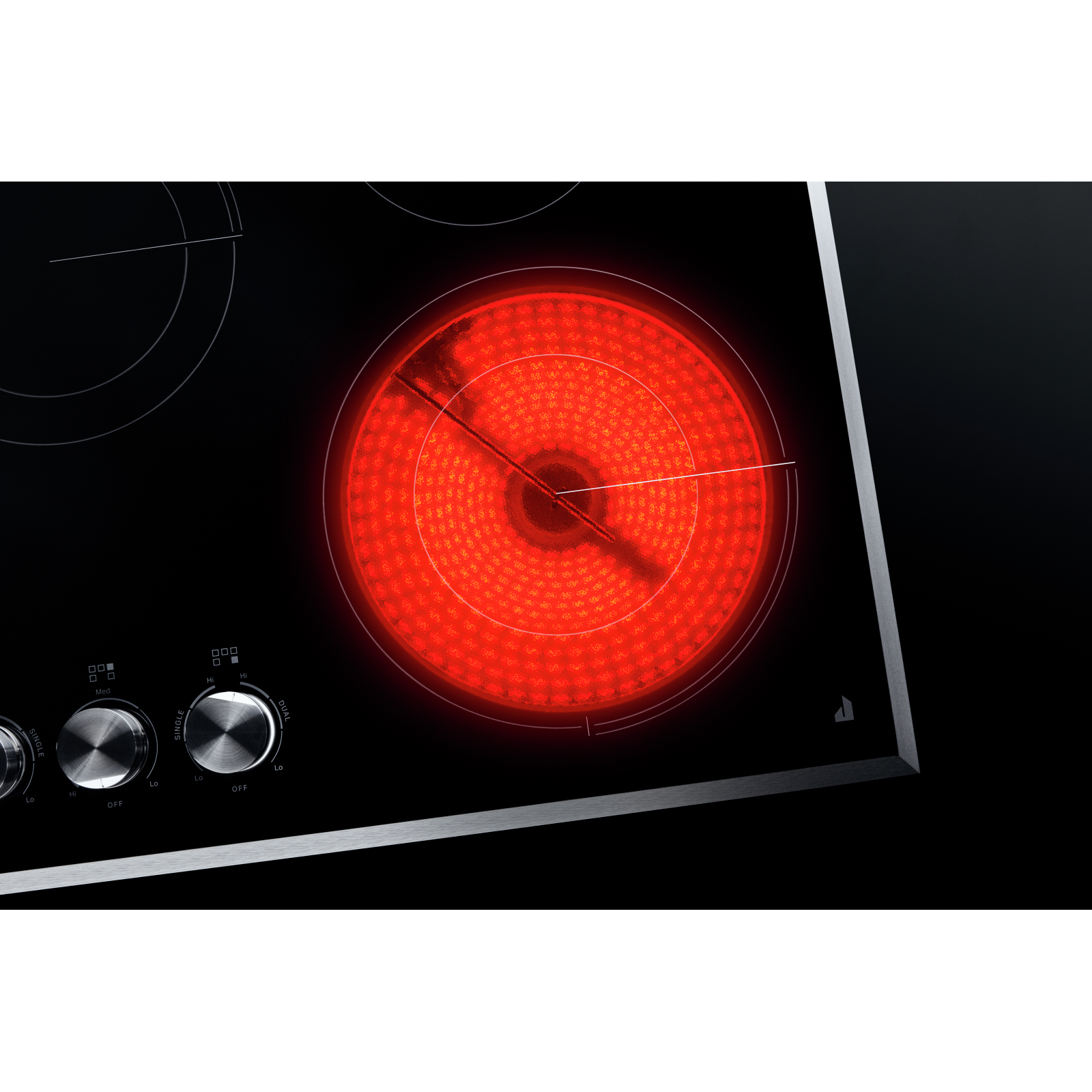 JennAir - 30.81 Inch Electric Cooktop in Stainless (Open Box) - JEC3430HB