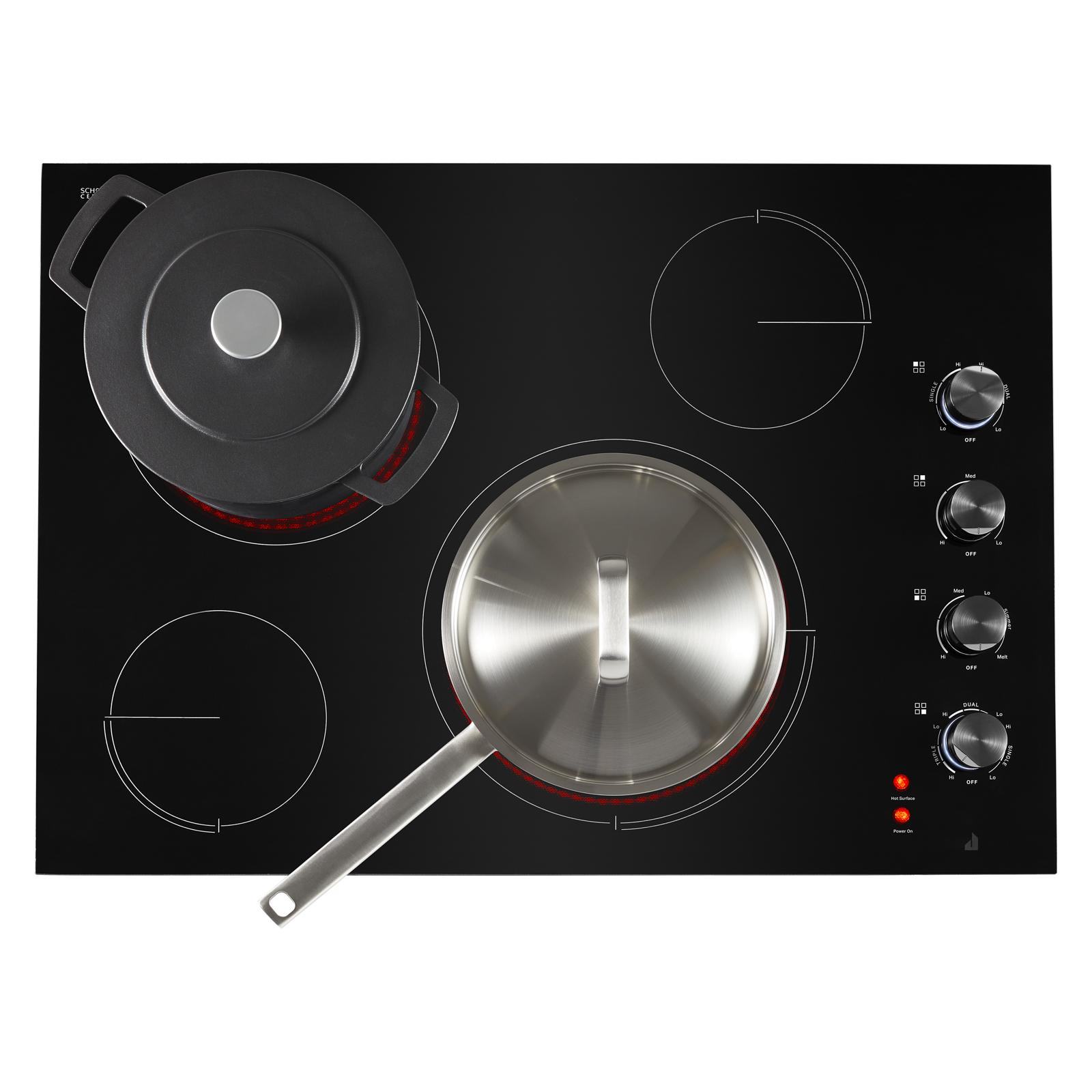 JennAir - 30.81 Inch Electric Cooktop in Stainless (Open Box) - JEC3430HB