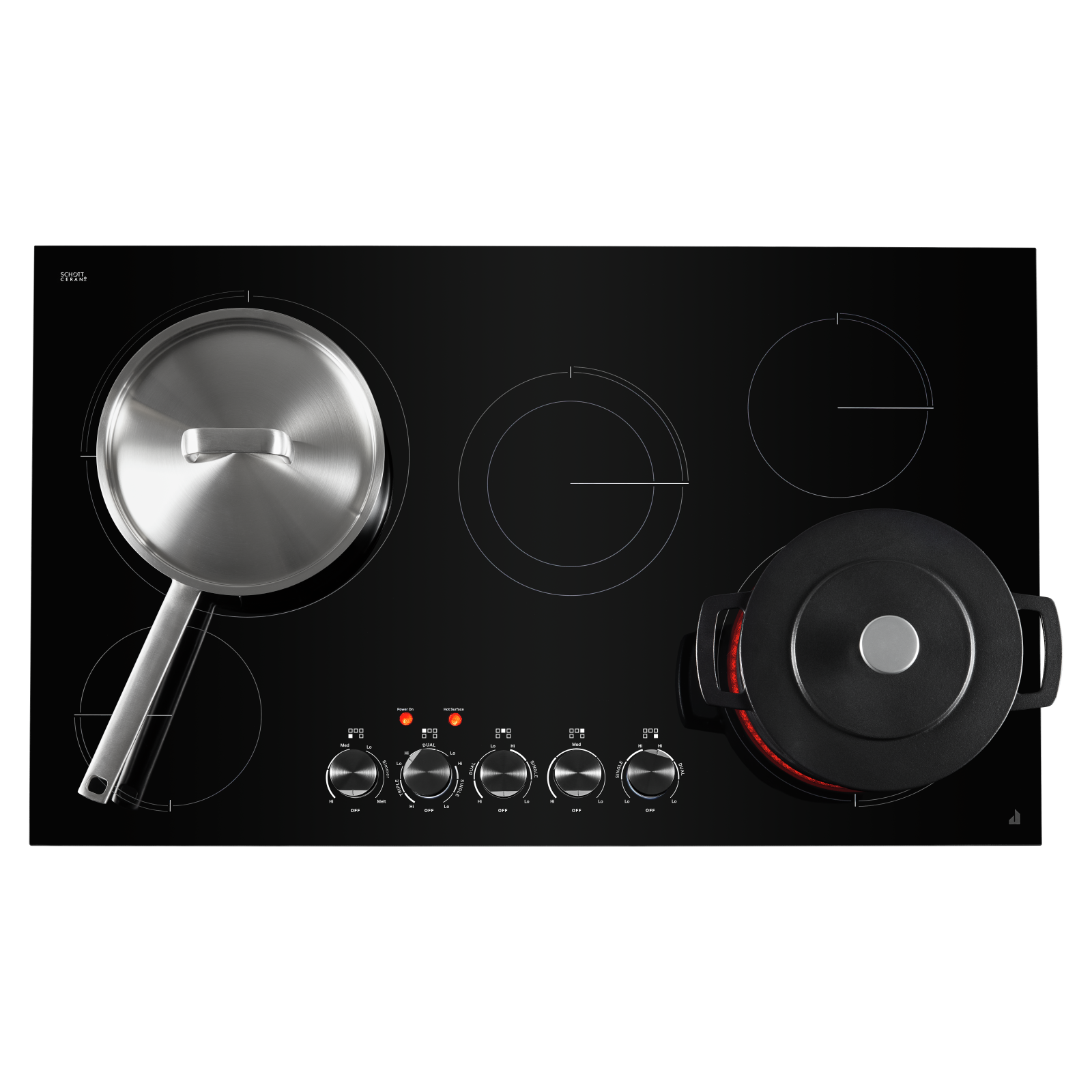 JennAir - 36.3125 inch wide Electric Cooktop in Black - JEC3536HB