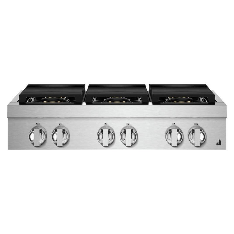 JennAir - 35.8 Inch Gas Cooktop in Stainless (Open Box) - JGCP436HM