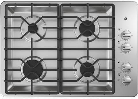 GE - 30 inch wide Gas Cooktop in Stainless - JGP3030SLSS
