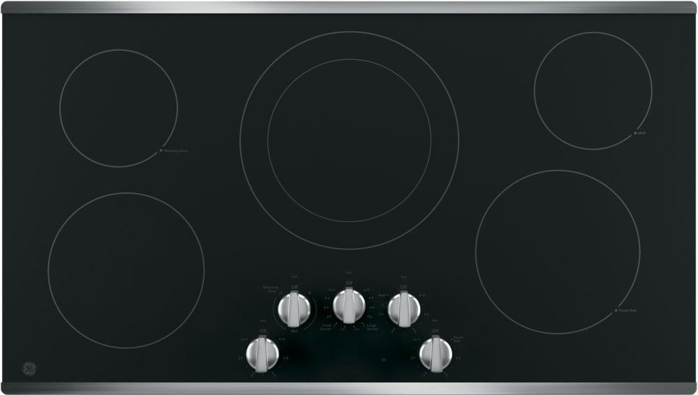 GE - 36.13 inch wide Electric Cooktop in Stainless - JP3036SLSS