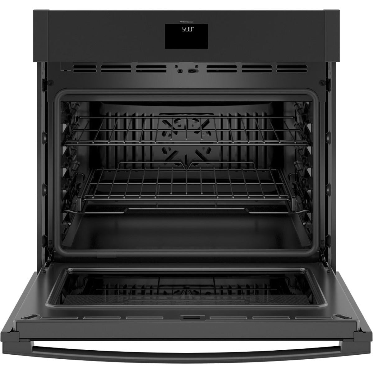 GE - 5 cu. ft Single Wall Oven in Black - JTS5000DNBB