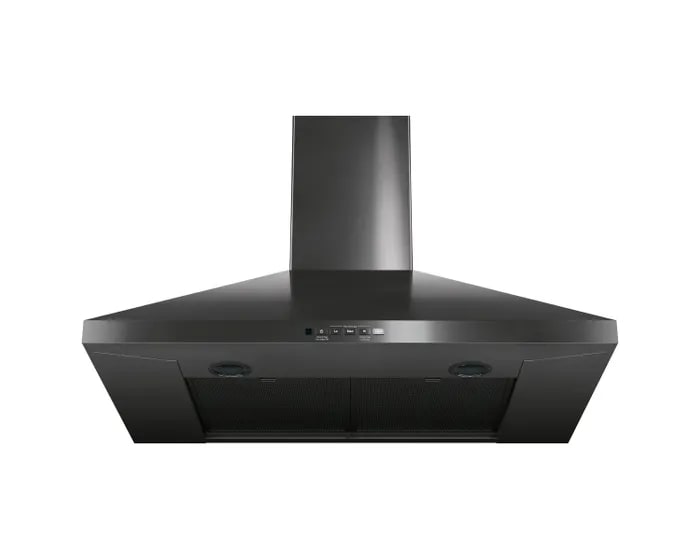 GE - 30 Inch 350 CFM Wall Mount and Chimney Range Vent in Black Stainless - JVW5301BJTSC