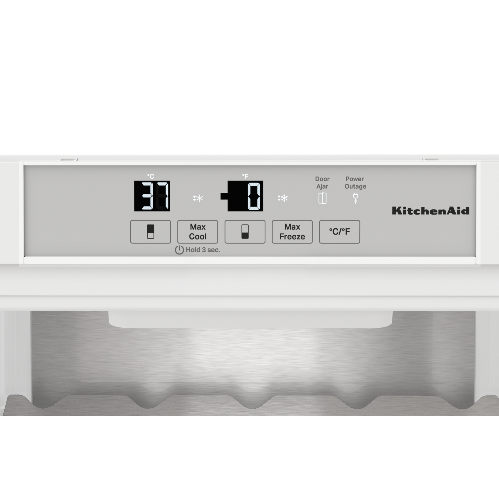 KitchenAid - 21.06 Inch 8.8 cu. ft Bottom Mount Refrigerator in Panel Ready - KBBX102MPA