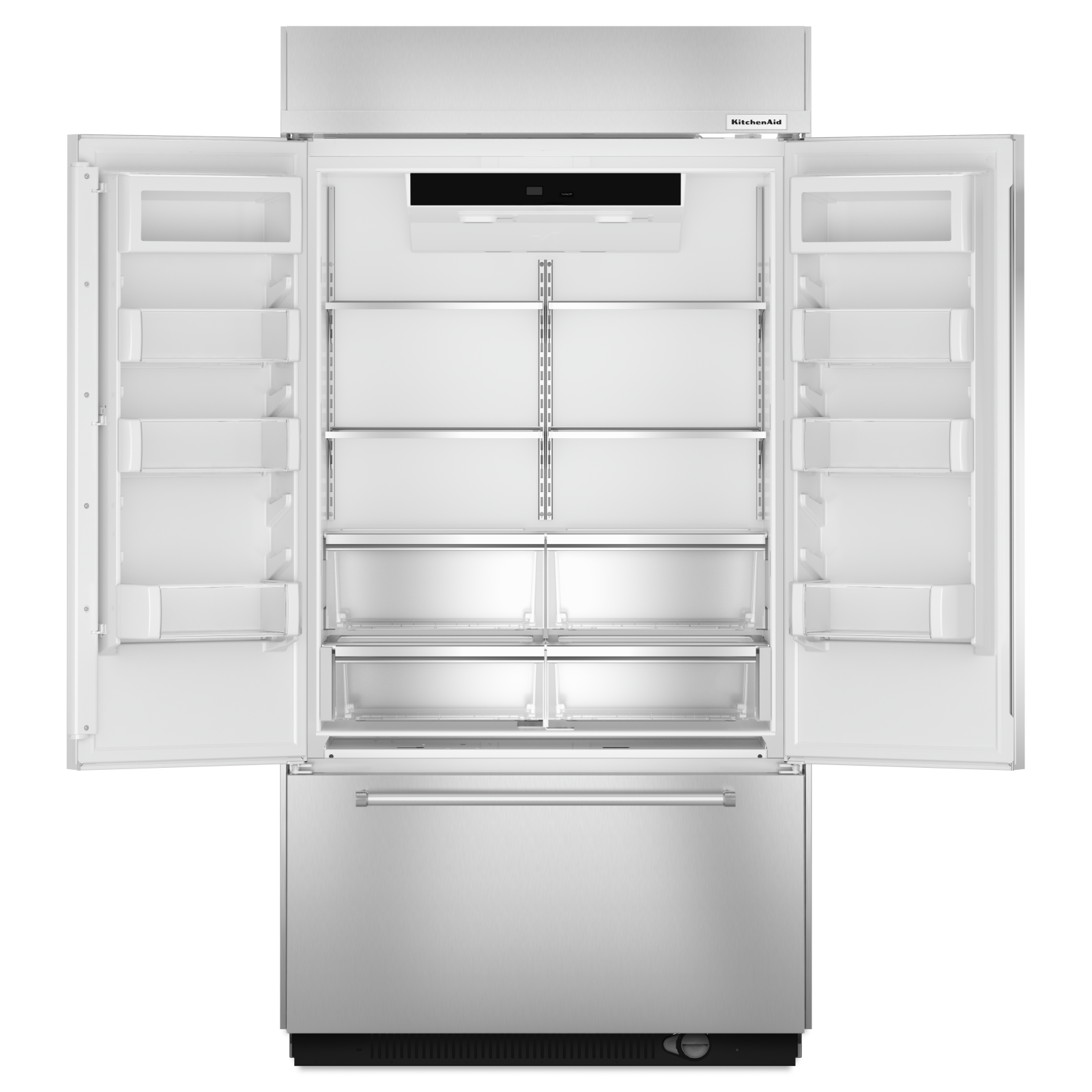 KitchenAid - 42.25 Inch 24.17 cu. ft French Door Refrigerator in Stainless - KBFN402ESS