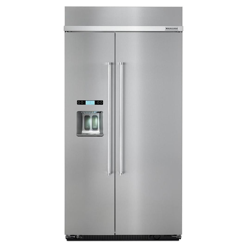 KitchenAid - 42.25 Inch 25 cu. ft Side by Side Refrigerator in Stainless - KBSD612ESS