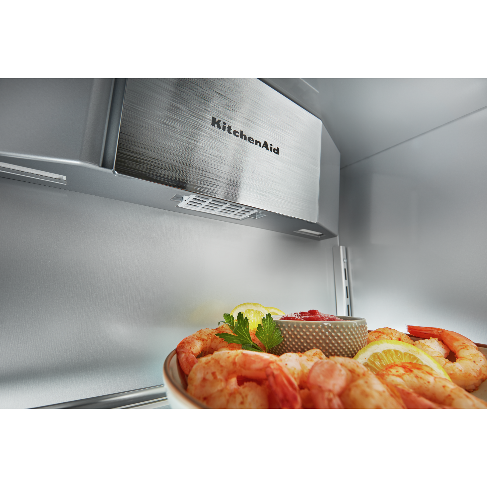 KitchenAid - 35.25 Inch 20.8 cu. ft Side-by-Side Refrigerator in Stainless - KBSD706MPS