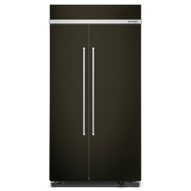 KitchenAid - 41.25 Inch 25.5 cu. ft Side-by-Side Refrigerator in Black Stainless - KBSN702MBS