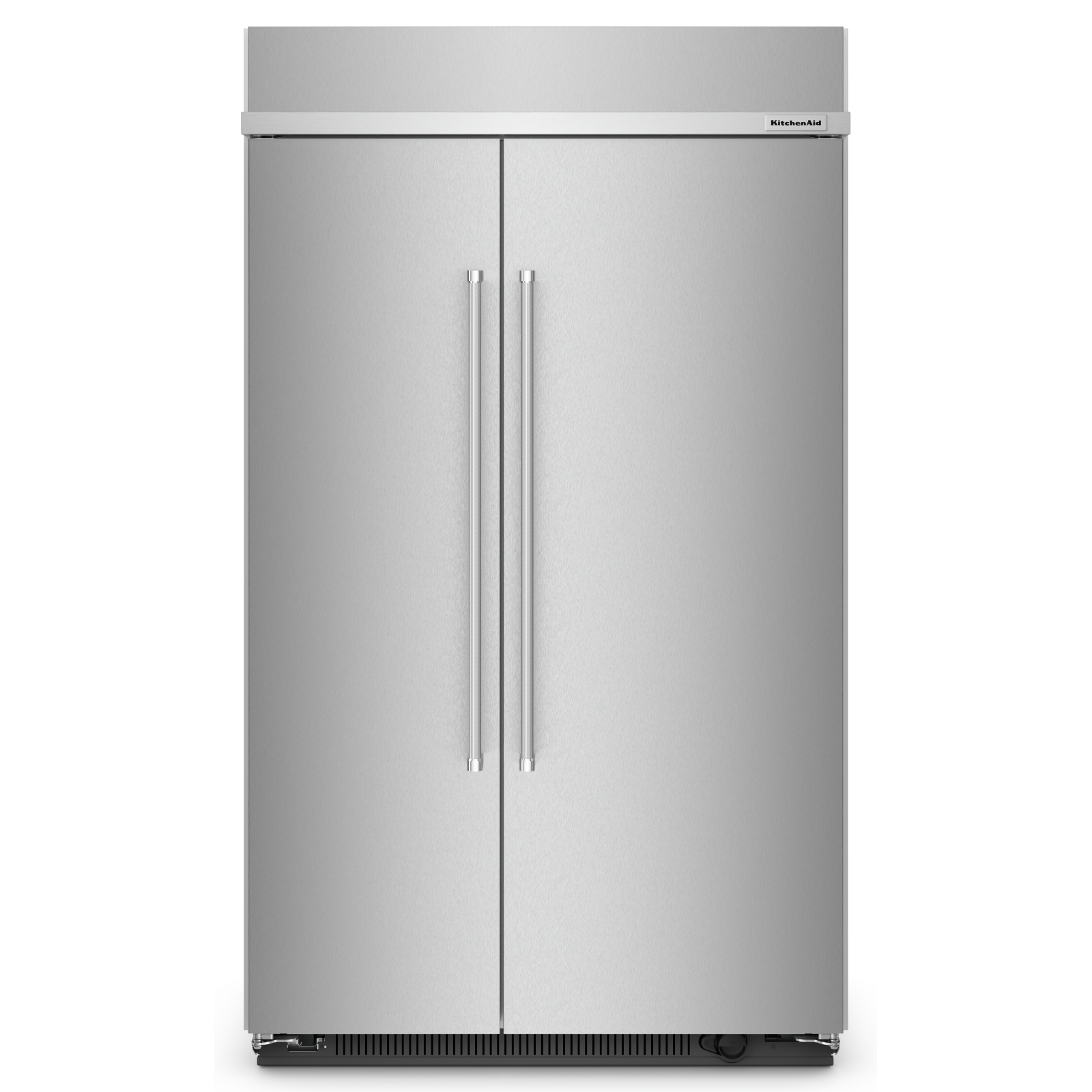 KitchenAid - 47.25 Inch 30 cu. ft Built In / Integrated Side by Side Refrigerator in Stainless - KBSN708MPS