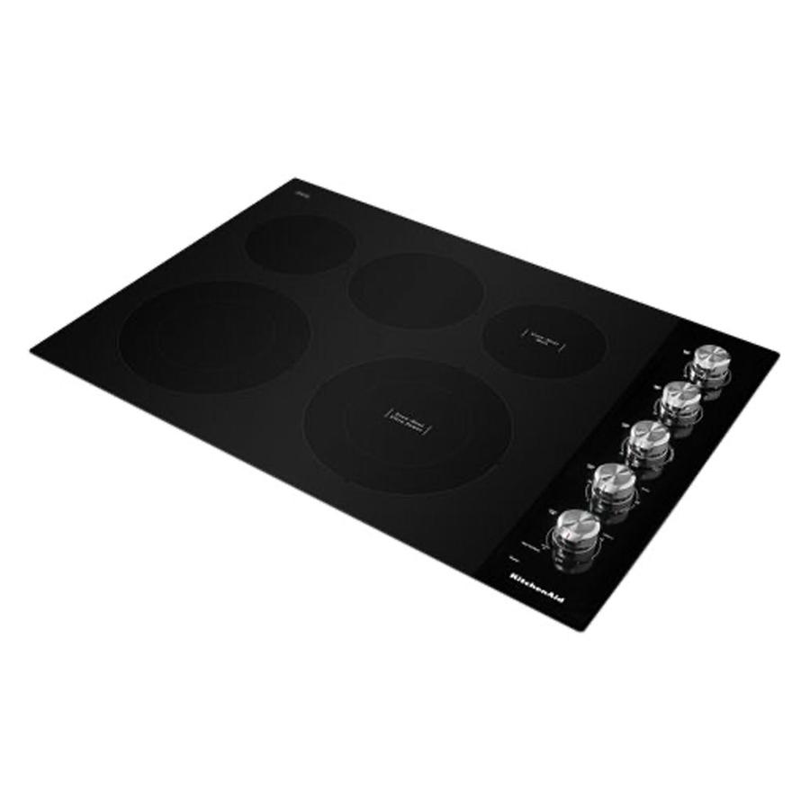KitchenAid - 30.8 inch wide Electric Cooktop in Black - KCES550HBL