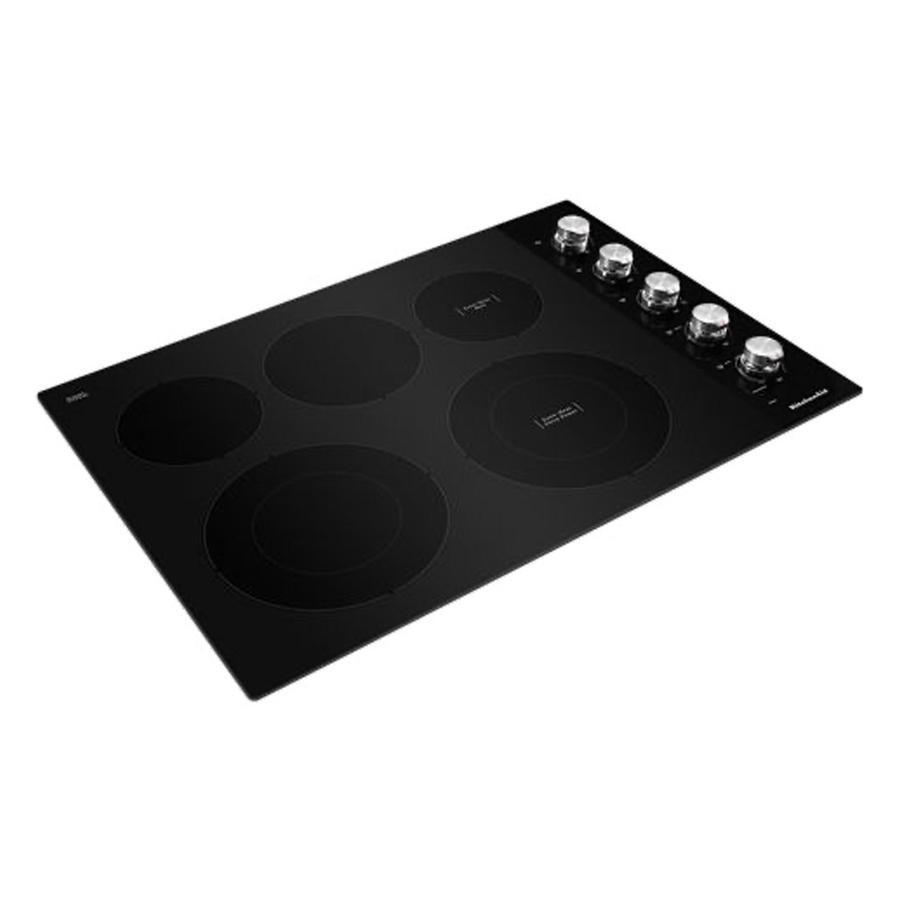 KitchenAid - 30.8 inch wide Electric Cooktop in Black - KCES550HBL