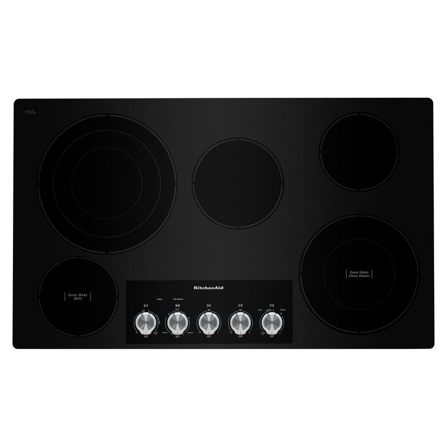 KitchenAid - 36.31 inch wide Electric Cooktop in Black - KCES556HBL