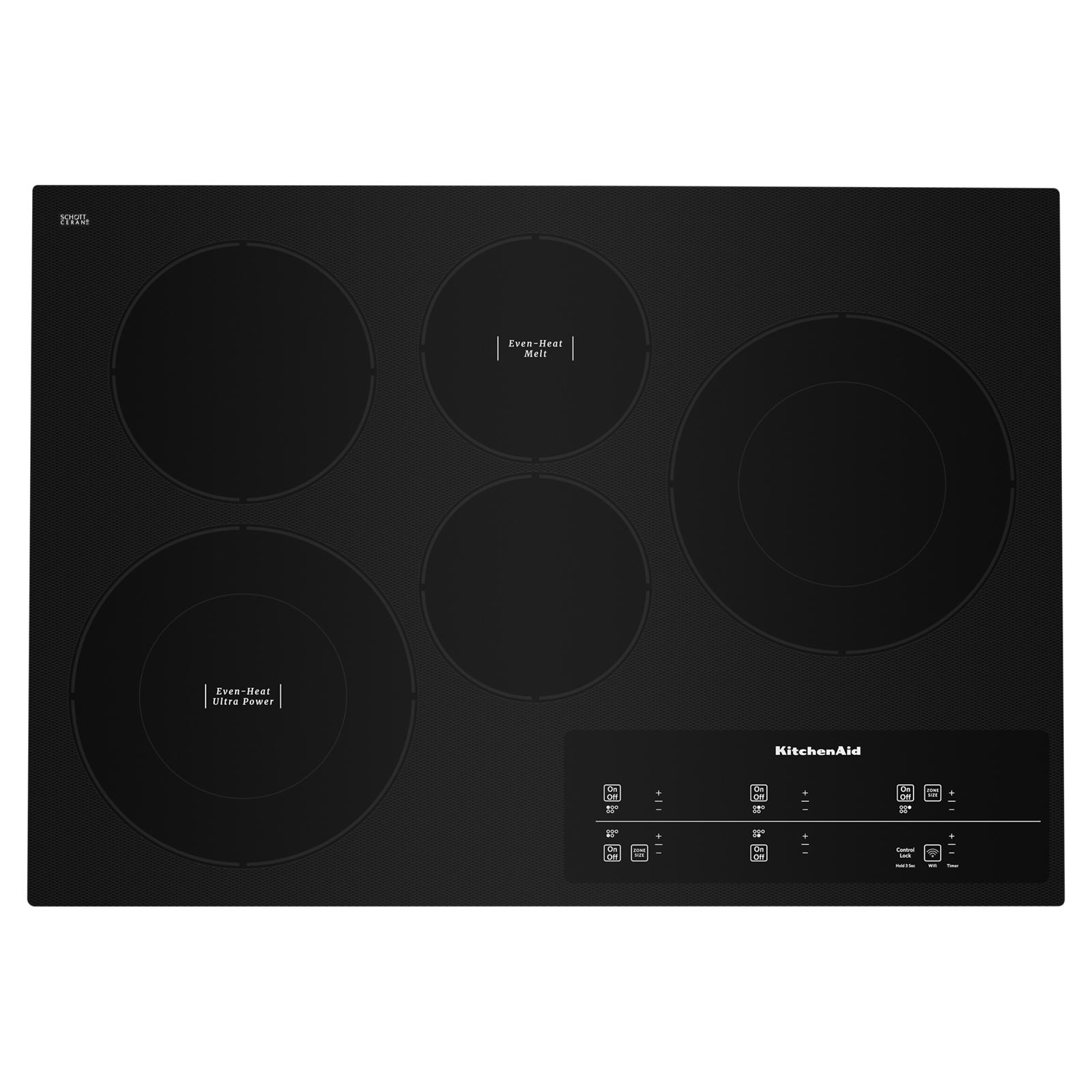 KitchenAid - 29 inch wide Electric Cooktop in Black - KCES950KBL