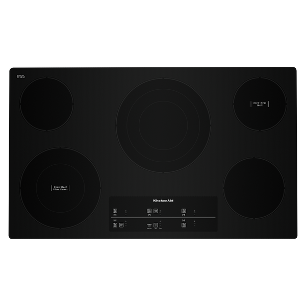 KitchenAid - 34.4 inch wide Electric Cooktop in Black - KCES956KBL
