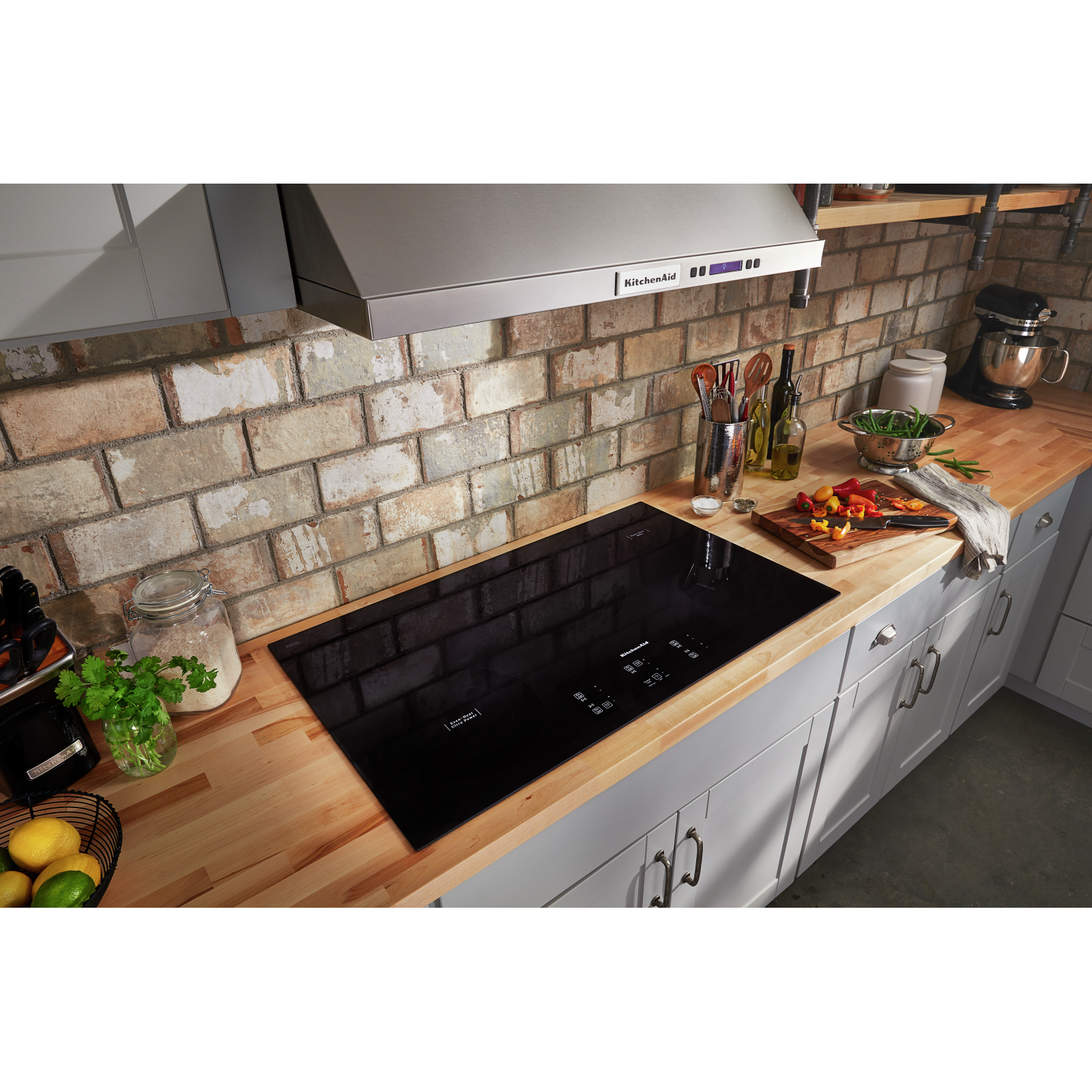 KitchenAid - 34.4 inch wide Electric Cooktop in Black - KCES956KBL