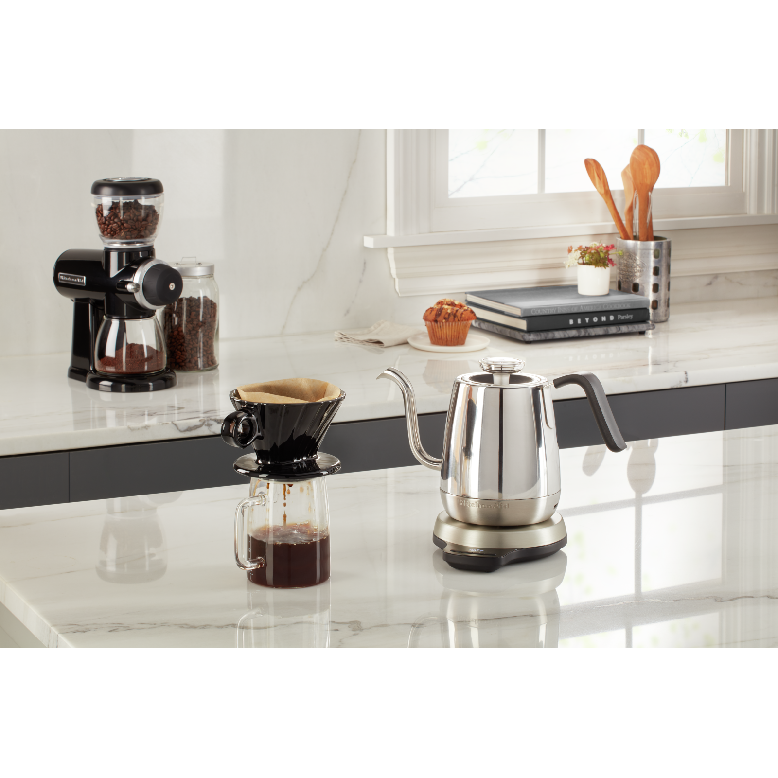 KitchenAid -  Countertop Coffee Grinder in Black - KCG0702OB