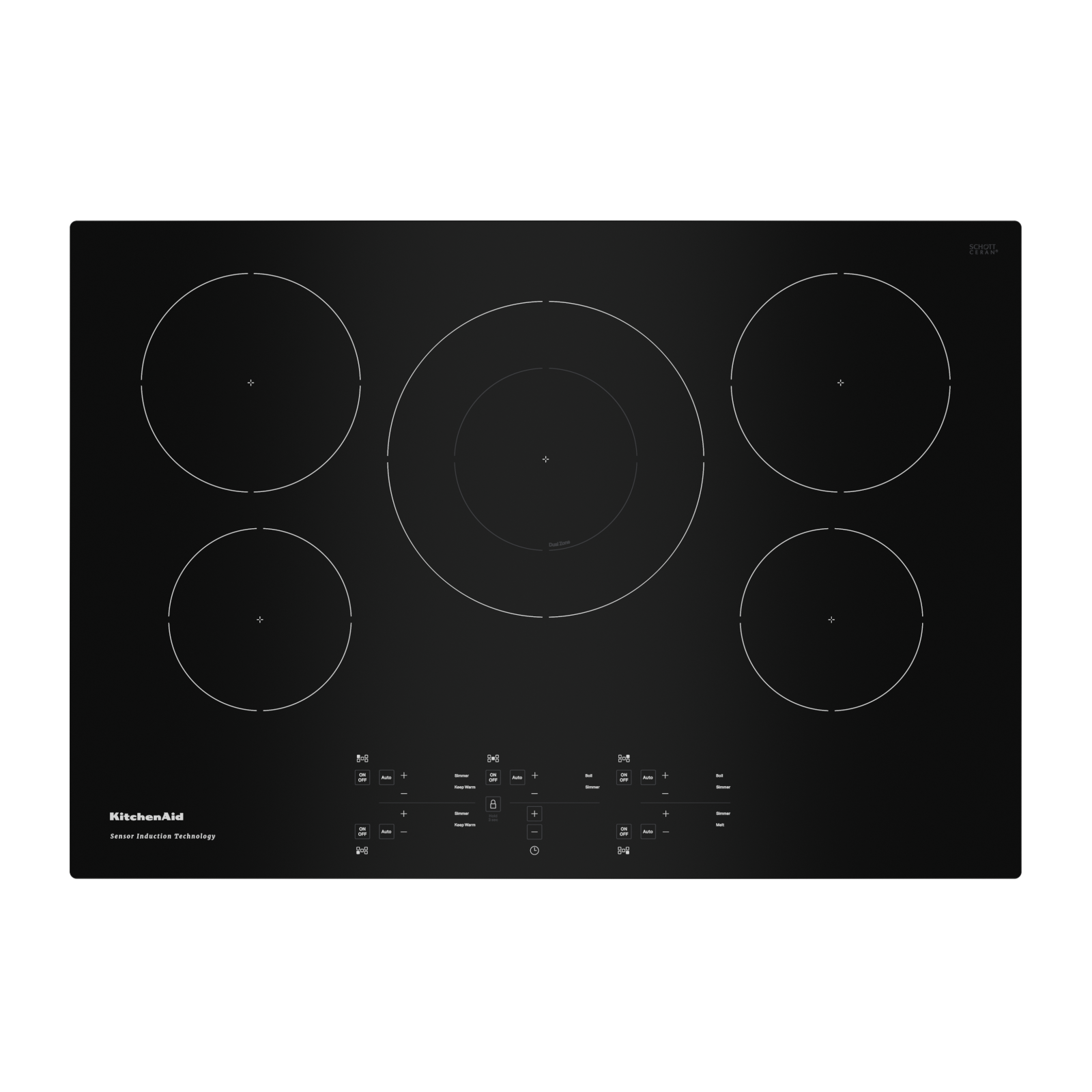 KitchenAid - 30.75 inch wide Induction Cooktop in Black - KCIG550JBL