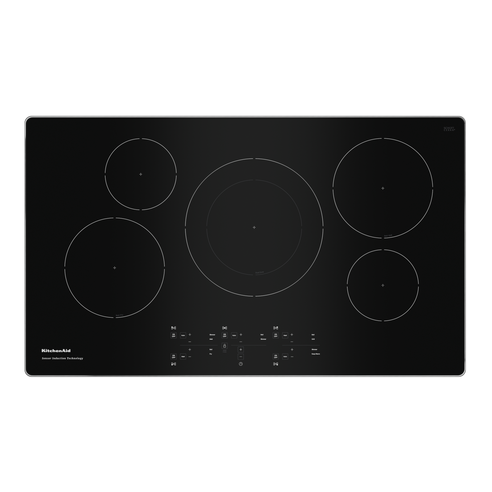 KitchenAid - 36.6875 inch wide Induction Cooktop in Stainless - KCIG556JSS