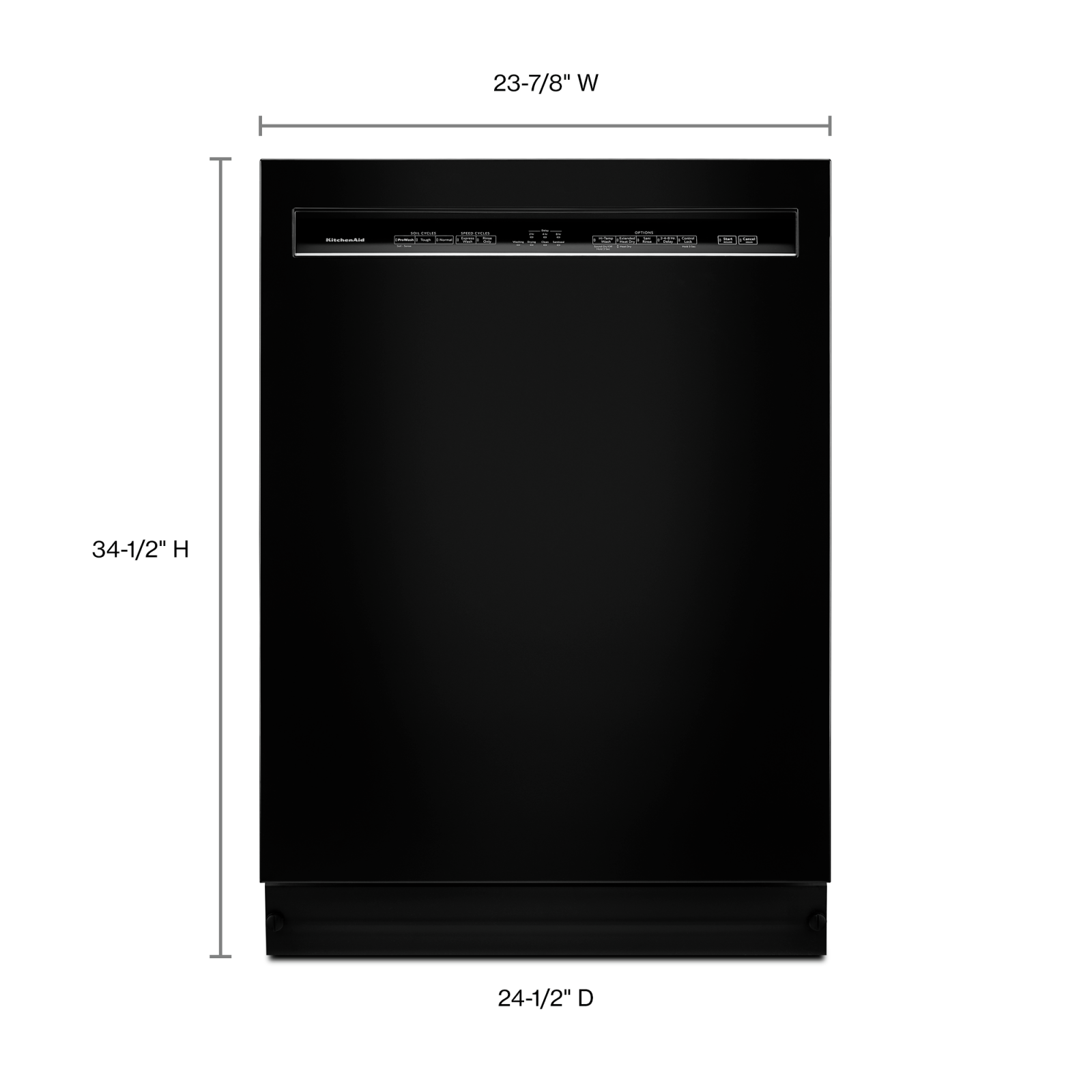 KitchenAid - 46 dBA Built In Dishwasher in Black - KDFE104HBL