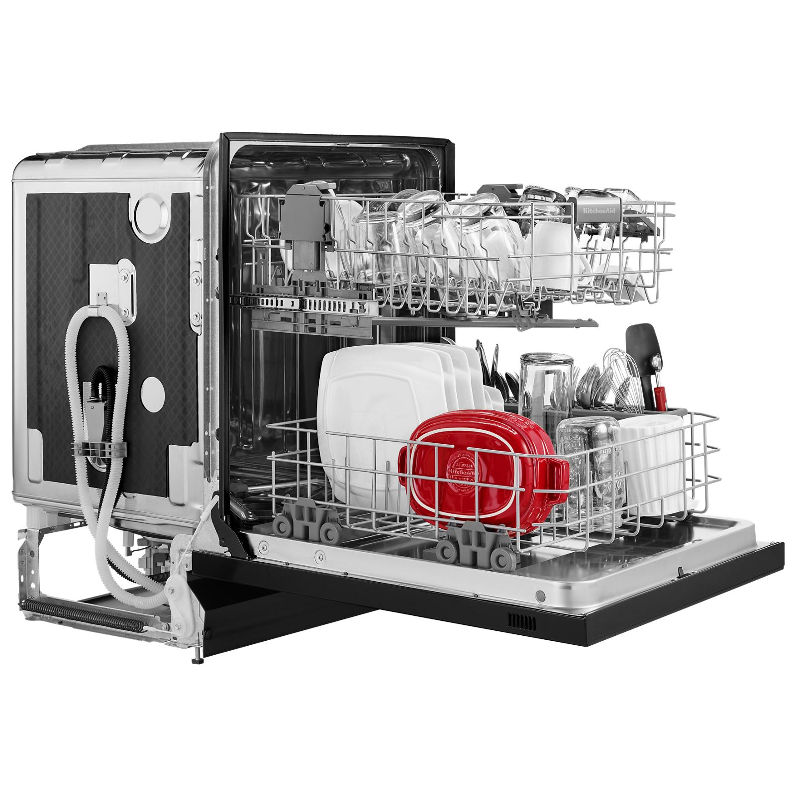 KitchenAid - 46 dBA Built In Dishwasher in Black - KDFE104HBL