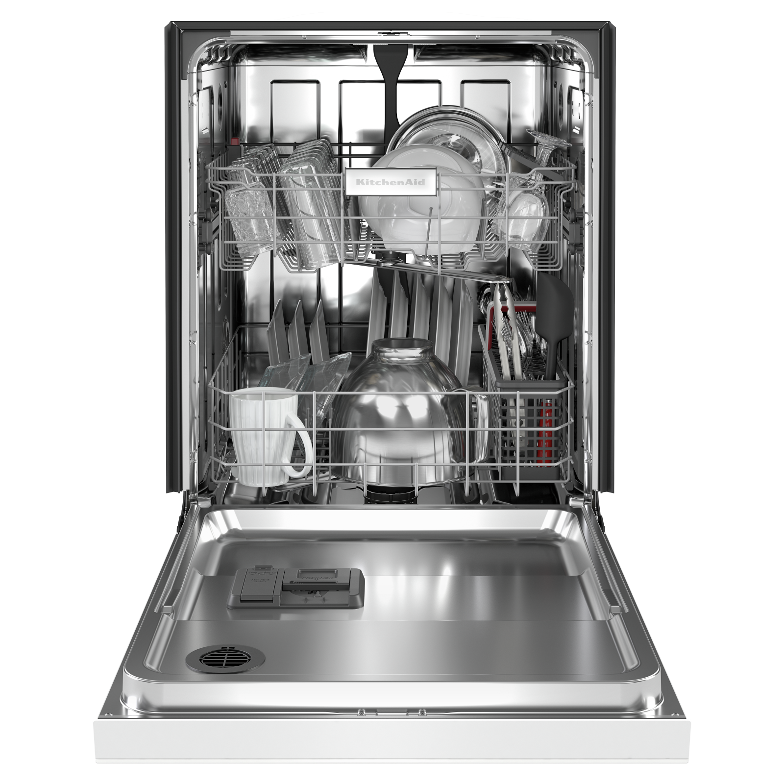 KitchenAid - 47 dBA Built In Dishwasher in White - KDFE104KWH
