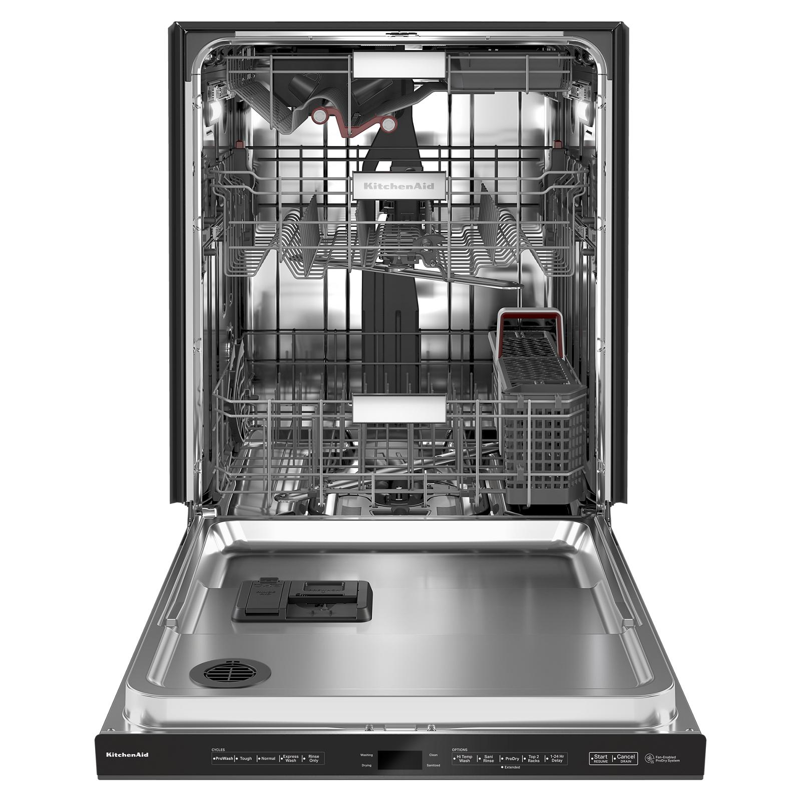 KitchenAid - 44 dBA Built In Dishwasher in Black Stainless - KDPM804KBS