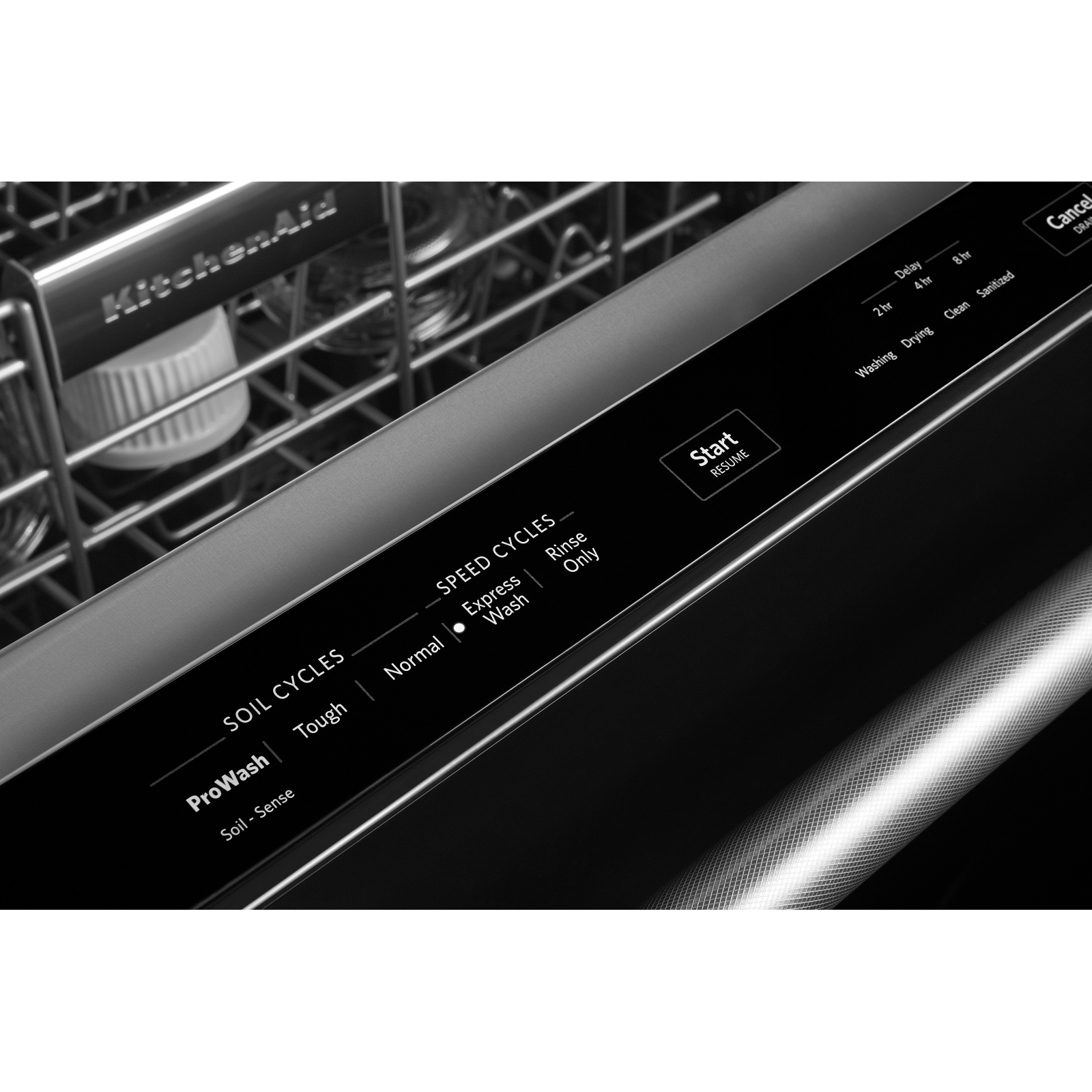 KitchenAid 46 dBA Built In Dishwasher in Black KDTE234GBL