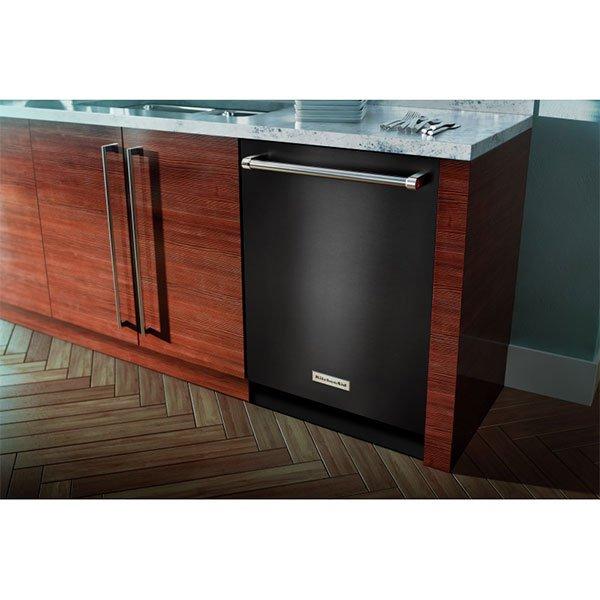 KitchenAid - 44 dBA Built In Dishwasher in Black Stainless - KDTM404EBS