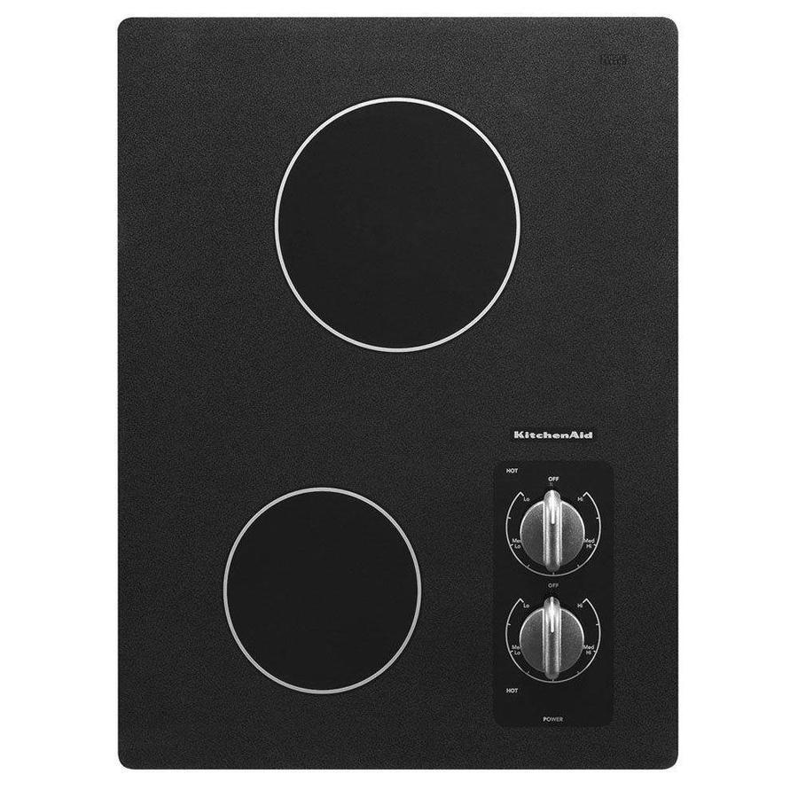 KitchenAid - 16.56 inch wide Electric Cooktop in Black - KECC056RBL