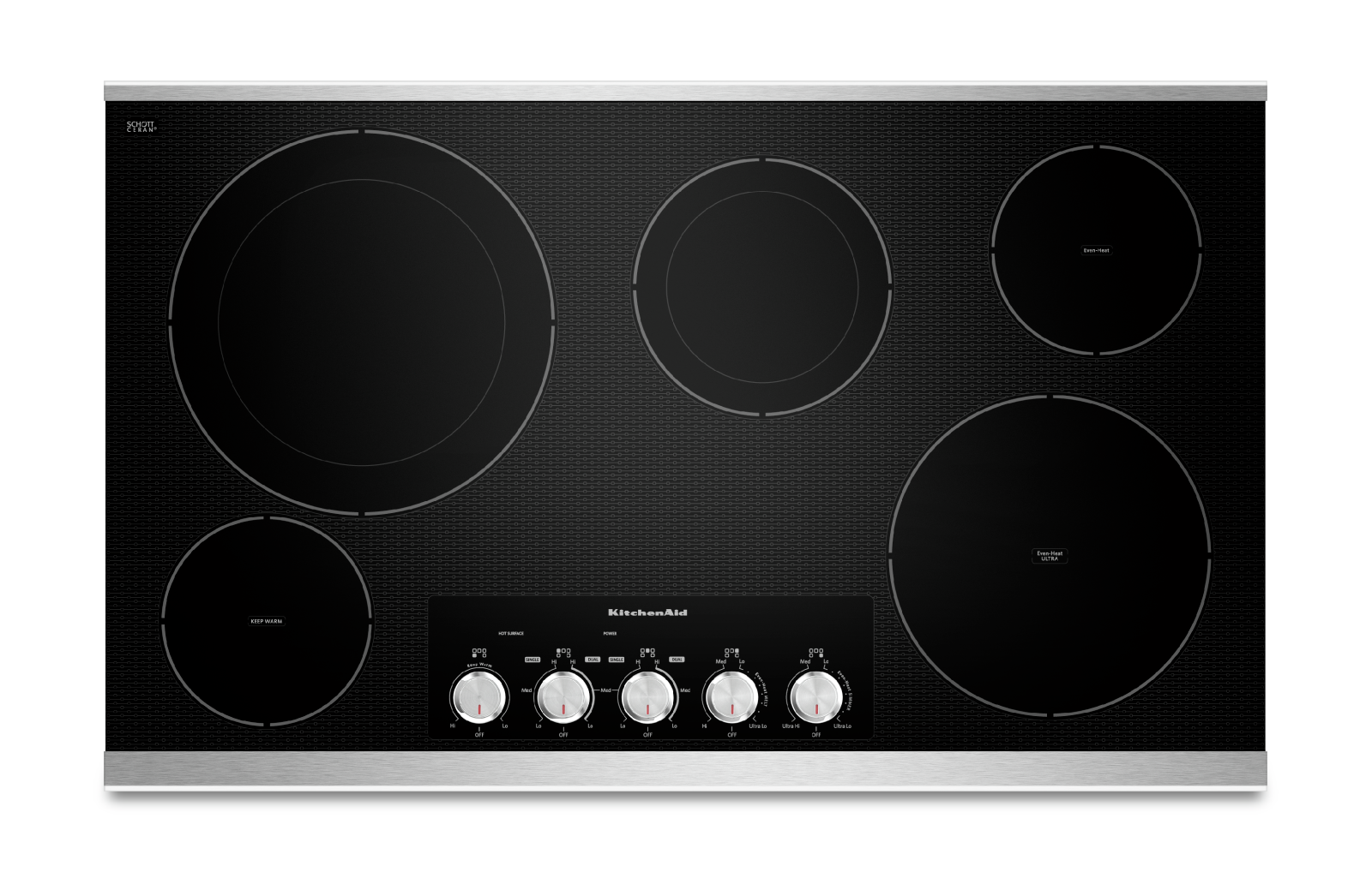 KitchenAid - 36.3125 Inch Electric Cooktop in Stainless - KECC664BSS